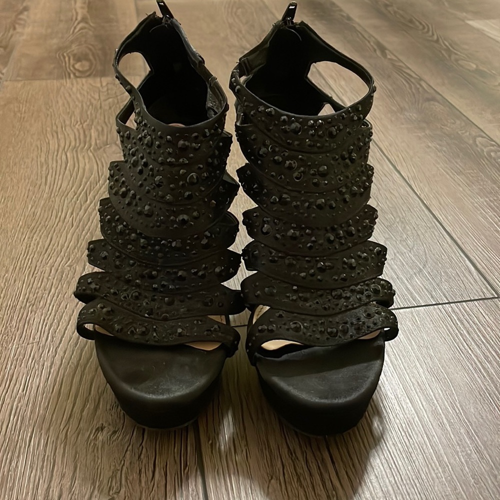 Black stiletto heels